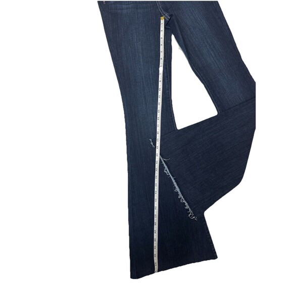 Judy Blue High Waist Flare Jeans Women’s Sz  1/25 Dark Wash Raw Hem Stretch NWT - Picture 11 of 12